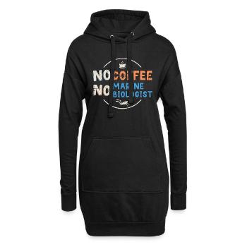Marine Biologist No Coffee Ecologist Coffee Lover - Hoodie-Kleid - Schwarz - Vorne