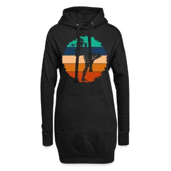 Muay Thaï - Sweat-shirt à capuche long Femme - noir - Devant
