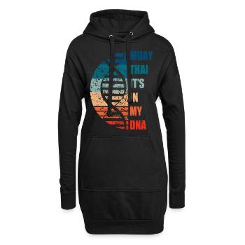 Muay Thai c’est dans mon ADN - Sweat-shirt à capuche long Femme - noir - Devant