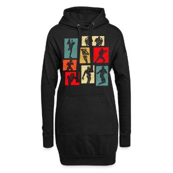 Muay Thaï - Sweat-shirt à capuche long Femme - noir - Devant
