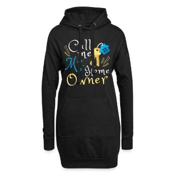 Mr. Home Owner - Hoodie-Kleid - Schwarz - Vorne