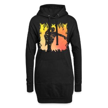 Muay Thaï - Sweat-shirt à capuche long Femme - noir - Devant