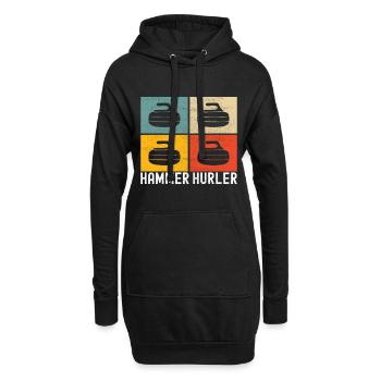 Curling Curlingspieler - Hoodie-Kleid - Schwarz - Vorne