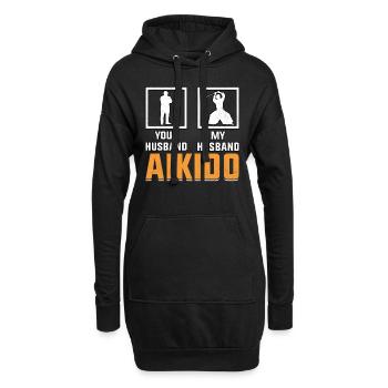 Aikido Ehemann - Hoodie-Kleid - Schwarz - Vorne