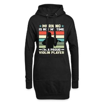 Violin Player Morning Is Not My Classical Music - Hoodie-Kleid - Schwarz - Vorne