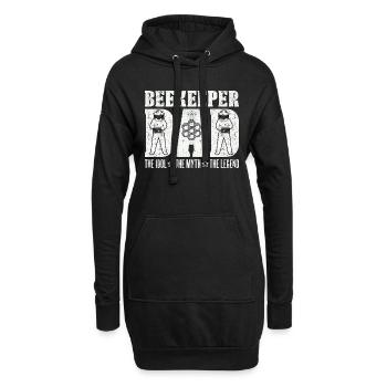 Papa apiculteur L’idole Le mythe L’apiculteur - Sweat-shirt à capuche long Femme - noir - Devant