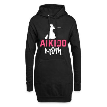 Aikido Mama - Hoodie-Kleid - Schwarz - Vorne