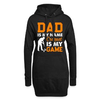 Papa est mon nom Le croquet est mon jeu - Daddy Croquet - Sweat-shirt à capuche long Femme - noir - Devant