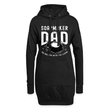 Papa savonnier L’idole Le mythe La saponification - Sweat-shirt à capuche long Femme - noir - Devant