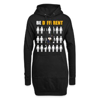 Sei anders Aikido - Hoodie-Kleid - Schwarz - Vorne