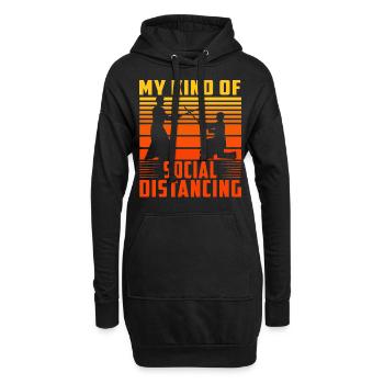 Mon type de distanciation sociale - Sweat-shirt à capuche long Femme - noir - Devant