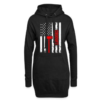 Croquet US Flag Croquet Player - Hoodie-Kleid - Schwarz - Vorne