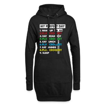 Jouer au Croquet Day Plan Croquet Player - Sweat-shirt à capuche long Femme - noir - Devant