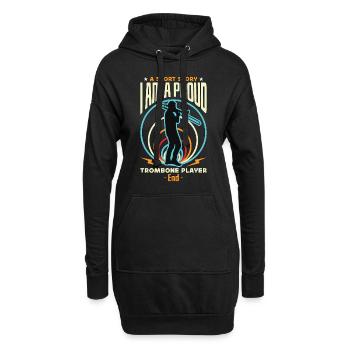 Joueur de trombone Une histoire courte Je suis une fanfare - Sweat-shirt à capuche long Femme - noir - Devant