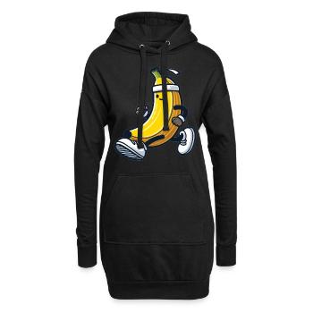 Jogging Banana : Fruit sportif - Sweat-shirt à capuche long Femme - noir - Devant