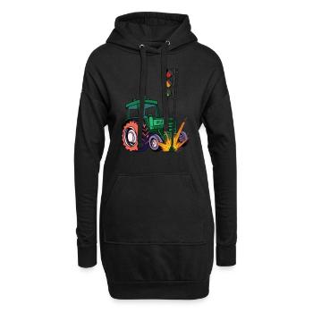 Il faut que les feux tricolores disparaissent ! Feu tricolore pour tracteurs béliers - Sweat-shirt à capuche long Femme - noir - Devant