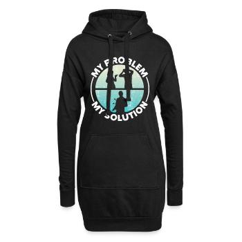Marimba Player My Problem My Pictogram Dad Mom - Hoodie-Kleid - Schwarz - Vorne