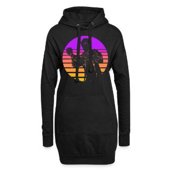Wing Chun - Sweat-shirt à capuche long Femme - noir - Devant