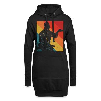 Wing Chun Kung Fu - Sweat-shirt à capuche long Femme - noir - Devant