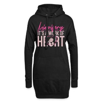 Nurse Midwife Birth Worker - Hoodie-Kleid - Schwarz - Vorne
