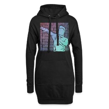 Wing Chun - Sweat-shirt à capuche long Femme - noir - Devant