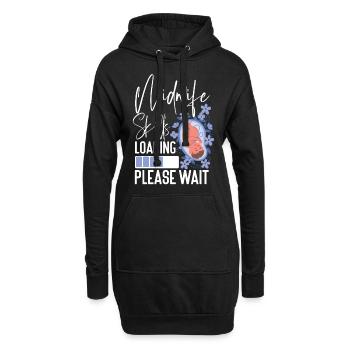 Nurse Midwife Birth Worker Student - Hoodie Dress - black - Front