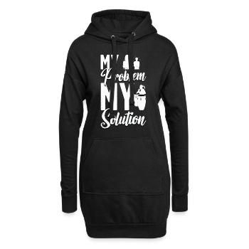 Conga Player My Problem My Pictogram Mom Congas - Hoodie-Kleid - Schwarz - Vorne