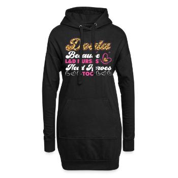 Doula Travailleuse à la naissance Doula Parce que - Sweat-shirt à capuche long Femme - noir - Devant
