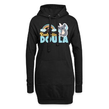 Doula accoucheuse Koala - Sweat-shirt à capuche long Femme - noir - Devant