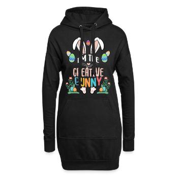 I'm The Creative Bunny - Hoodie-Kleid - Schwarz - Vorne