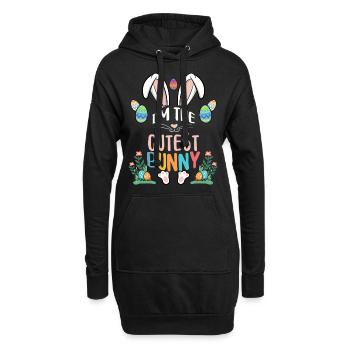 I'm The Cutest Bunny - Hoodie-Kleid - Schwarz - Vorne