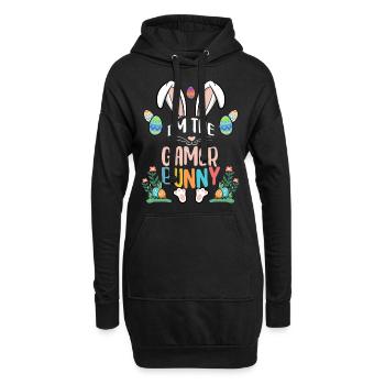 Je suis le lapin gamer - Sweat-shirt à capuche long Femme - noir - Devant