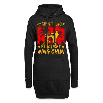 Mon oncle préféré pratique le Wing Chun - Sweat-shirt à capuche long Femme - noir - Devant