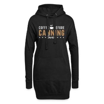 Canning Lover Coffee Before Canner Coffee Lover - Hoodie-Kleid - Schwarz - Vorne