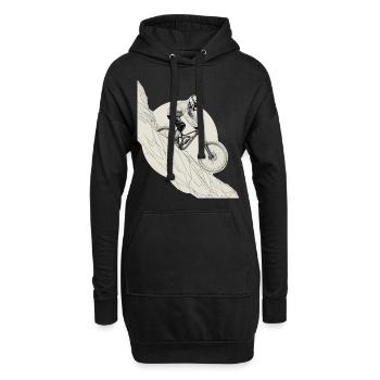 Mountainbike Downhill Fahrradtour Fahrrad Design - Hoodie-Kleid - Schwarz - Vorne
