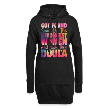 Doula Birth Worker Rainbow God - Hoodie-Kleid - Schwarz - Vorne