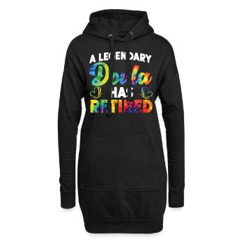 Doula Naissance Travailleur Retraite A - Sweat-shirt à capuche long Femme - noir - Devant