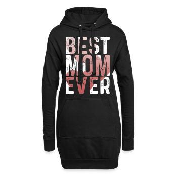 Maman cadeau fête des mères anniversaire maman - Sweat-shirt à capuche long Femme - noir - Devant