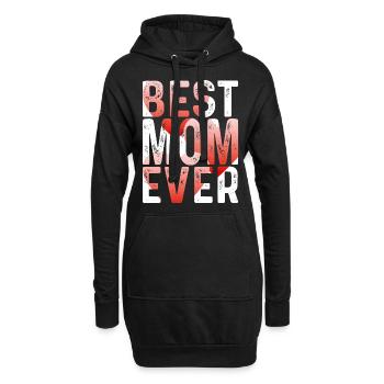 Maman cadeau fête des mères anniversaire maman - Sweat-shirt à capuche long Femme - noir - Devant