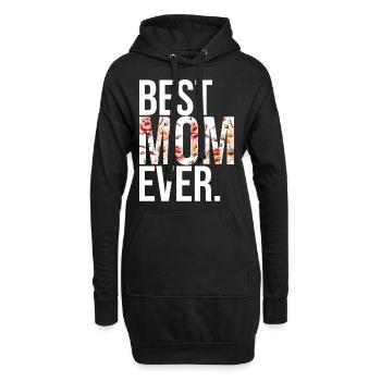 Maman cadeau fête des mères anniversaire maman - Sweat-shirt à capuche long Femme - noir - Devant