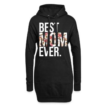 Maman cadeau fête des mères anniversaire maman - Sweat-shirt à capuche long Femme - noir - Devant