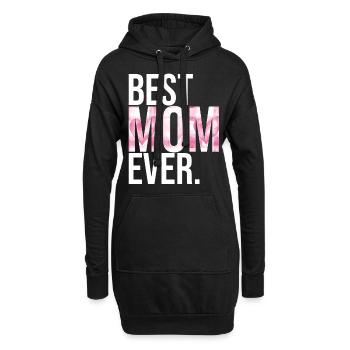 Maman cadeau fête des mères anniversaire maman - Sweat-shirt à capuche long Femme - noir - Devant
