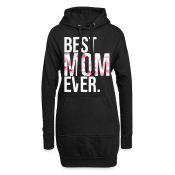 Maman cadeau fête des mères anniversaire maman - Sweat-shirt à capuche long Femme - noir - Devant