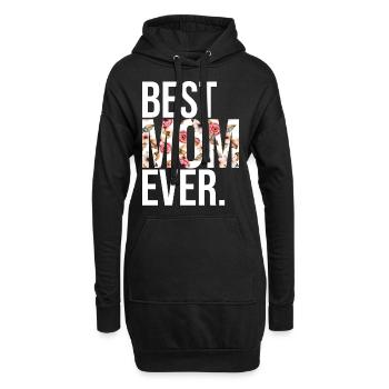 Maman cadeau fête des mères anniversaire maman - Sweat-shirt à capuche long Femme - noir - Devant