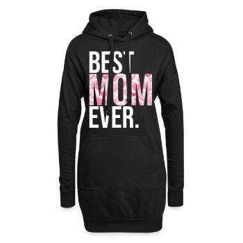 Maman cadeau fête des mères anniversaire maman - Sweat-shirt à capuche long Femme - noir - Devant