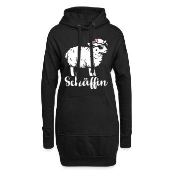 Chef Chefin Schaf Geschenk Schäfin Spruch - Hoodie-Kleid - Schwarz - Vorne