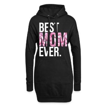 Maman cadeau fête des mères anniversaire maman - Sweat-shirt à capuche long Femme - noir - Devant