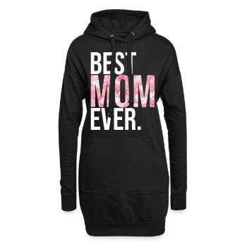 Maman cadeau fête des mères anniversaire maman - Sweat-shirt à capuche long Femme - noir - Devant