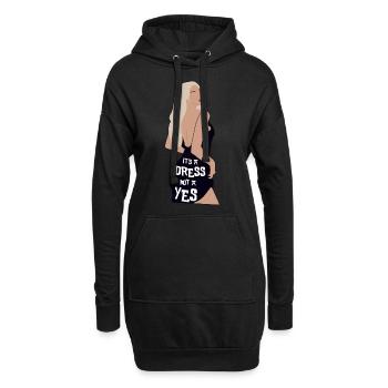 Es ist ein Kleid, kein Ja - Hoodie-Kleid - Schwarz - Vorne