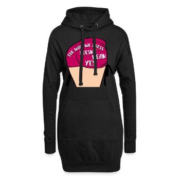 Die Art und Weise, wie wir uns kleiden, bedeutet nicht ja - Hoodie-Kleid - Schwarz - Vorne